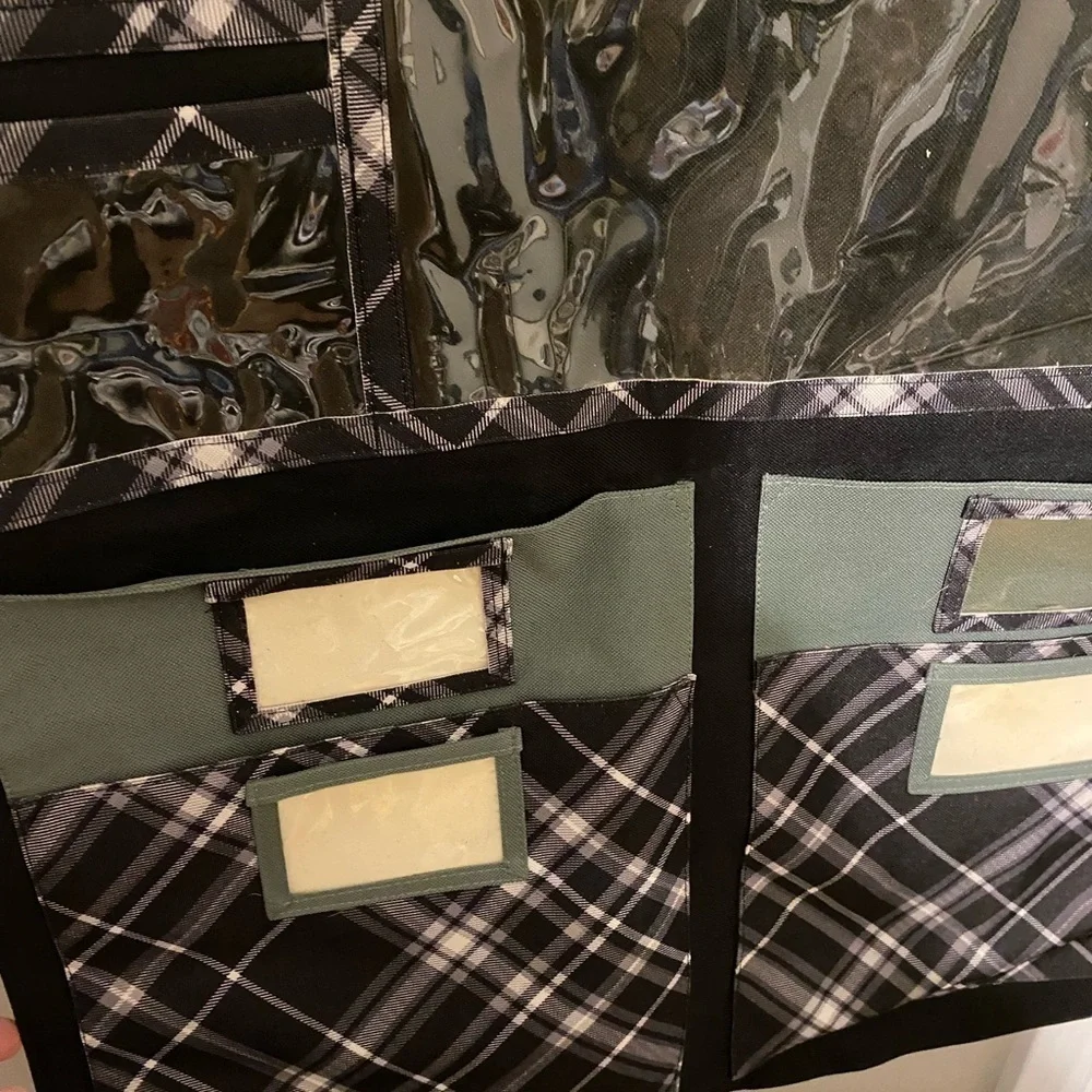 Thirtyone Bags Hanging Office Organizer with Plaid Design